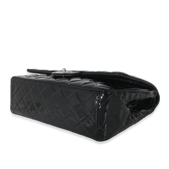 Chanel Black Quilted Patent Leather Classic Maxi Flap Bag - Picture 7 of 7